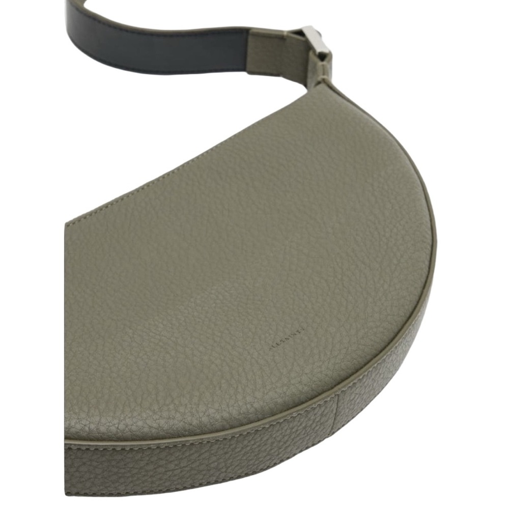 AllSaints Half Moon Tarmac Green Leather Crossbody bag - Picture 4 of 16